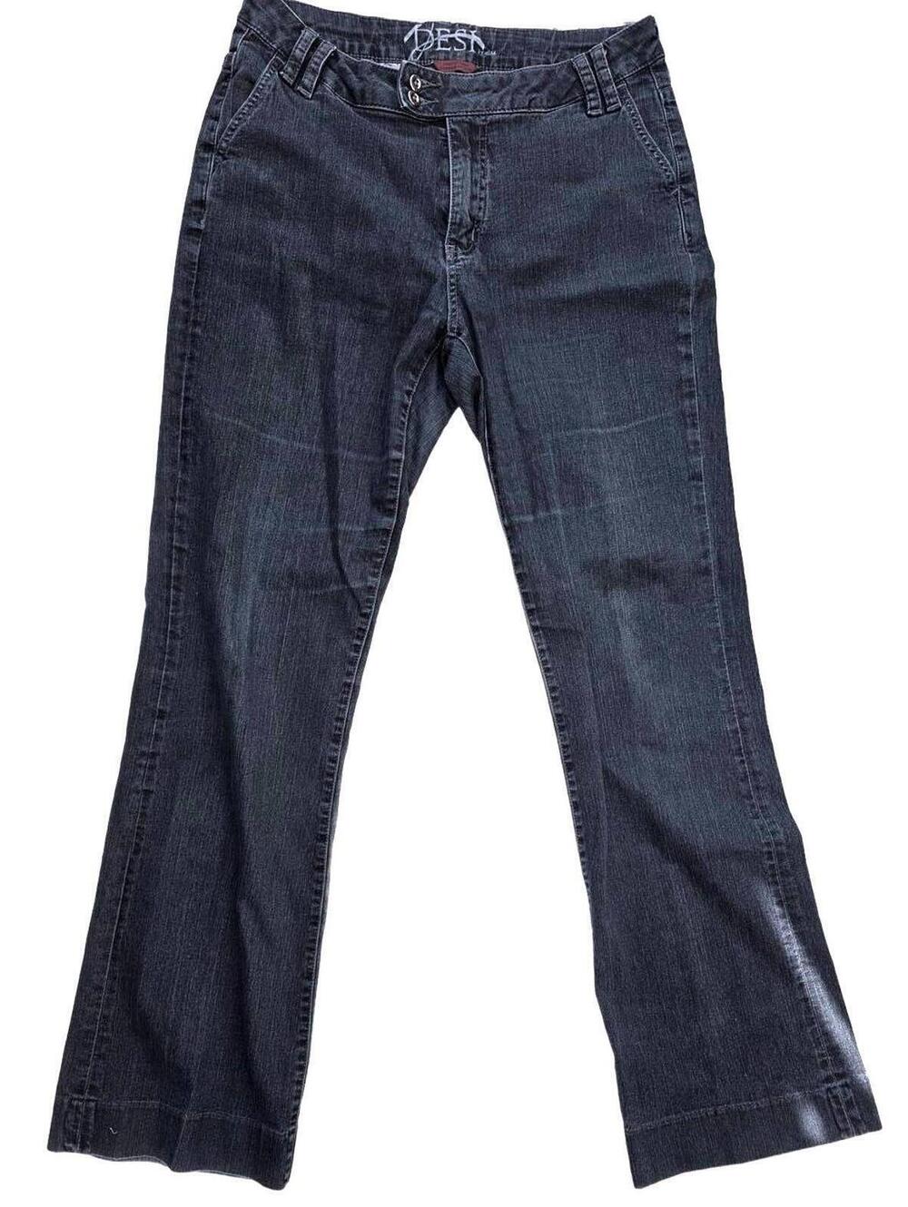 DESI By Dish Y2K Vintage Dark Wash Bootcut Denim Jeans   30 Waist